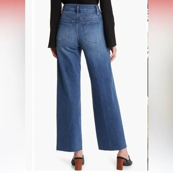 FRAME Le Slim Raw Hem Palazzo Jeans in Crossings
